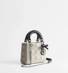 Dior Or Mini Lady Dior Bag with Chain - Image 3