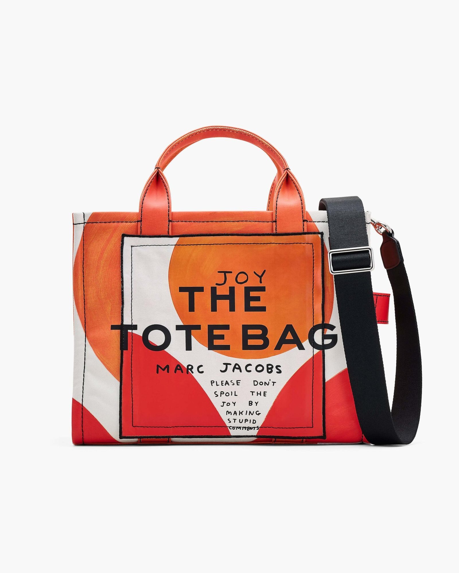 MJI_2F5HTT035H02_801_F8F8F8_4-5_MAIN-scaled-1.jpg David Shrigley X Marc Jacobs Canvas Medium Tote Bag - Image 1