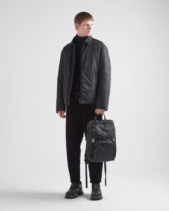 Re-Nylon And Saffiano Leather Backpack - Image 6