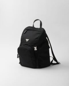 Re-Nylon And Saffiano Leather Backpack - Image 7