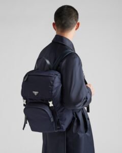 Re-Nylon And Saffiano Leather Backpack - Image 2